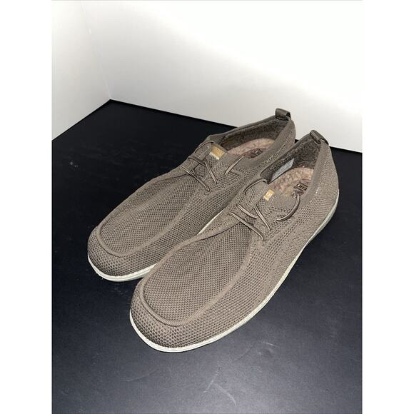 Men’s Itazero brand Slip-on‎ Loafers Casual Lightweight Mesh Khaki Size 12 NEW - Picture 1 of 9